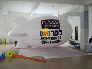 White Inflatable Ground Balloon Helium Zeppelin for Opening Event Meeting EN71 Standard
